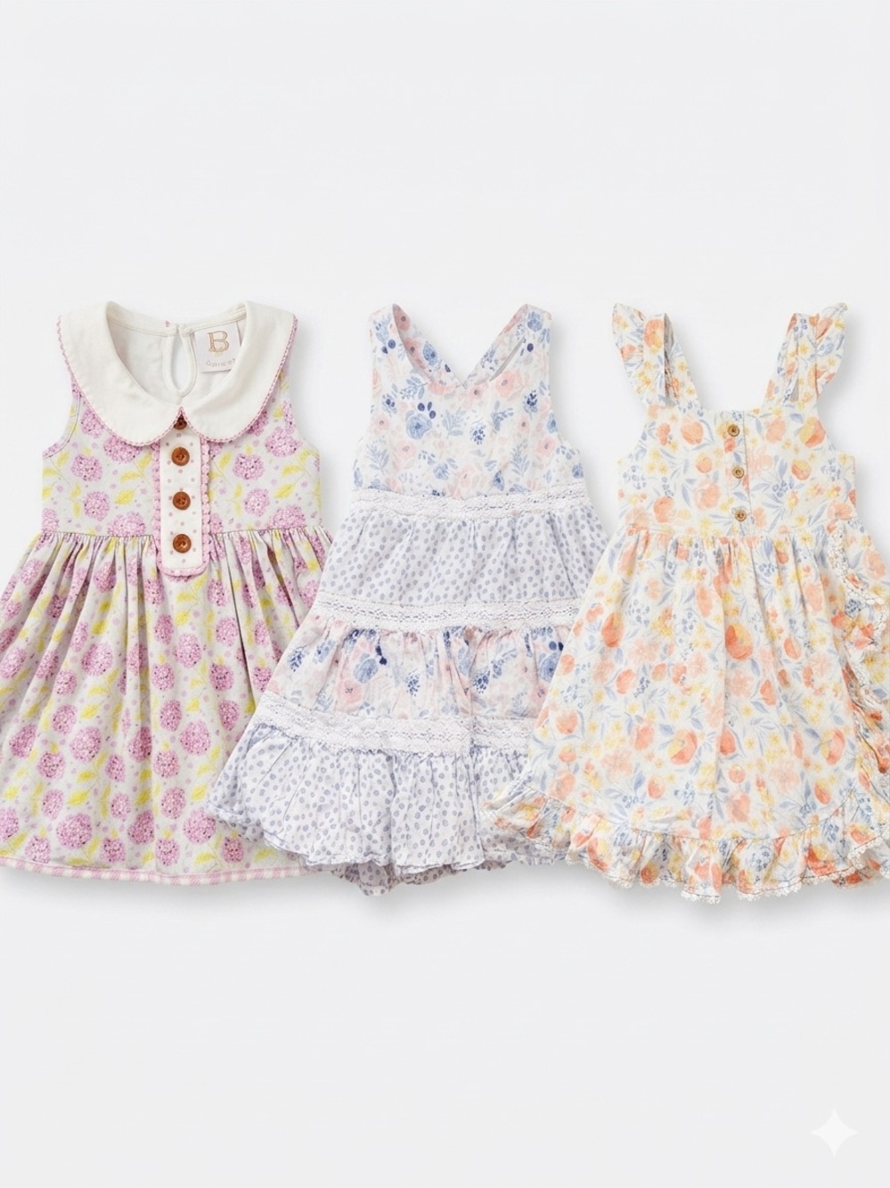 Tommy Bahama Kids Floral Mix Sundress Set in Orange, Pink, Blue